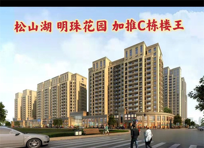 东莞松山湖统建楼【明珠花园】C栋楼王加推,7280元/平起,分期5年,8栋花园小区